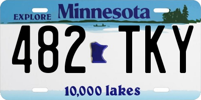 MN license plate 482TKY