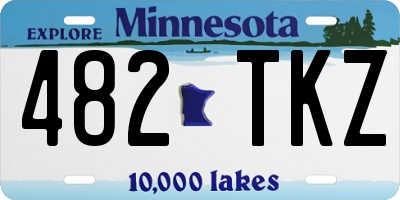 MN license plate 482TKZ