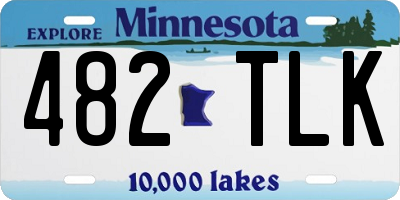 MN license plate 482TLK