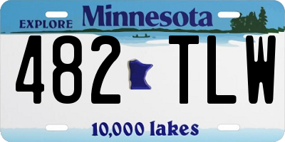 MN license plate 482TLW