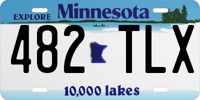 MN license plate 482TLX