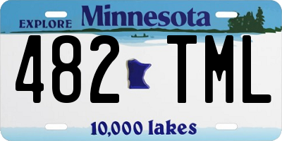 MN license plate 482TML