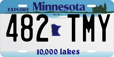 MN license plate 482TMY