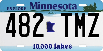 MN license plate 482TMZ