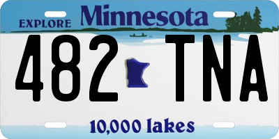 MN license plate 482TNA