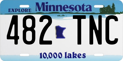 MN license plate 482TNC