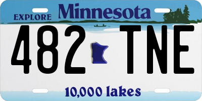 MN license plate 482TNE