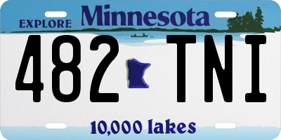 MN license plate 482TNI