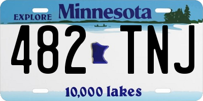 MN license plate 482TNJ