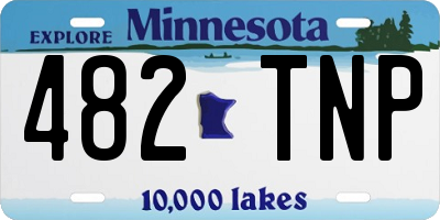 MN license plate 482TNP
