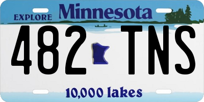 MN license plate 482TNS