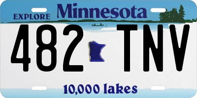 MN license plate 482TNV