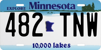 MN license plate 482TNW