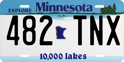 MN license plate 482TNX