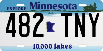 MN license plate 482TNY