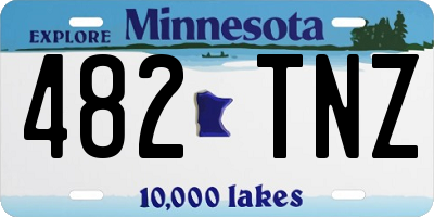 MN license plate 482TNZ