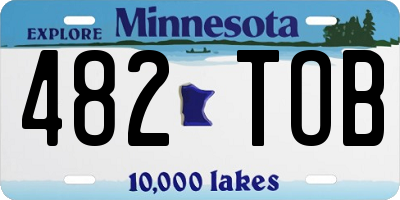 MN license plate 482TOB