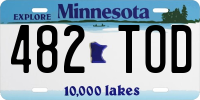 MN license plate 482TOD