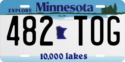 MN license plate 482TOG