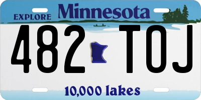 MN license plate 482TOJ