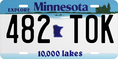 MN license plate 482TOK
