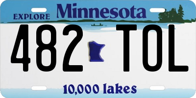 MN license plate 482TOL