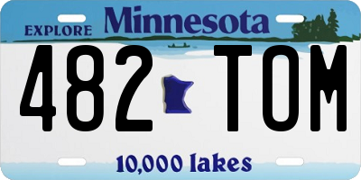 MN license plate 482TOM
