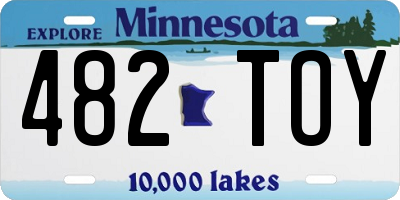 MN license plate 482TOY