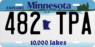 MN license plate 482TPA