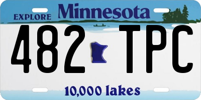 MN license plate 482TPC