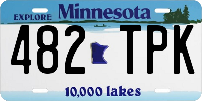 MN license plate 482TPK