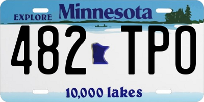 MN license plate 482TPO