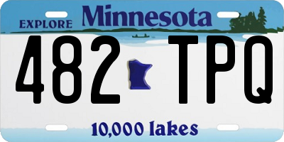 MN license plate 482TPQ