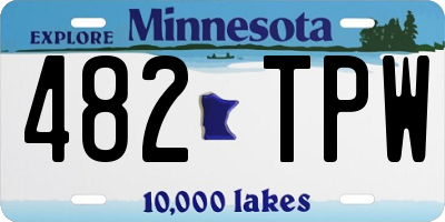 MN license plate 482TPW