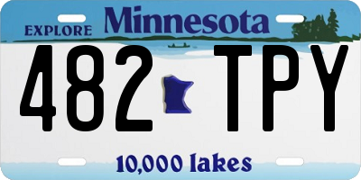MN license plate 482TPY