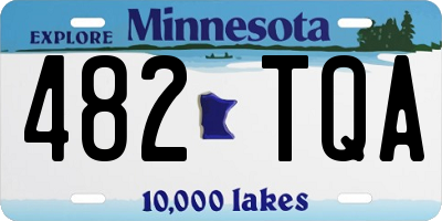 MN license plate 482TQA