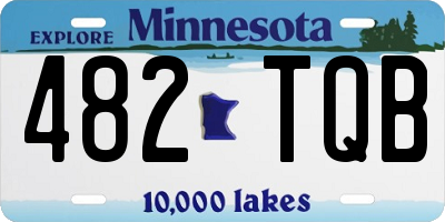 MN license plate 482TQB