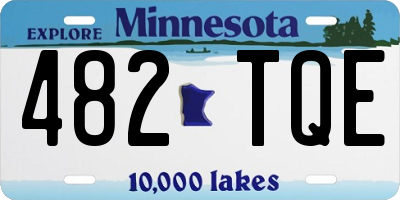MN license plate 482TQE