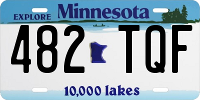 MN license plate 482TQF