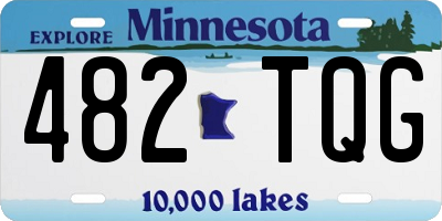 MN license plate 482TQG