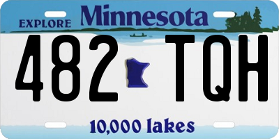 MN license plate 482TQH