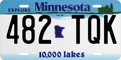 MN license plate 482TQK