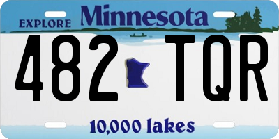 MN license plate 482TQR