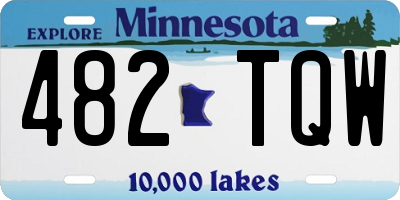 MN license plate 482TQW