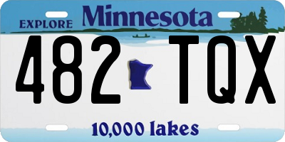 MN license plate 482TQX