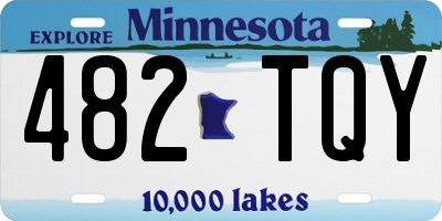 MN license plate 482TQY