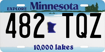 MN license plate 482TQZ