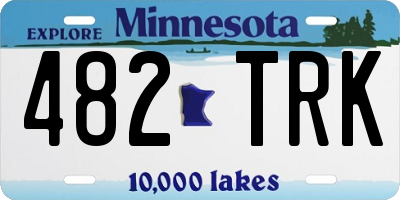 MN license plate 482TRK