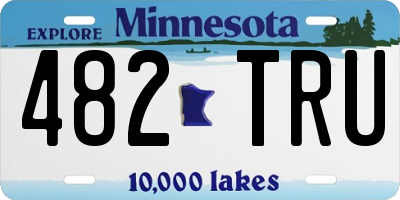 MN license plate 482TRU