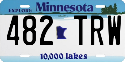 MN license plate 482TRW